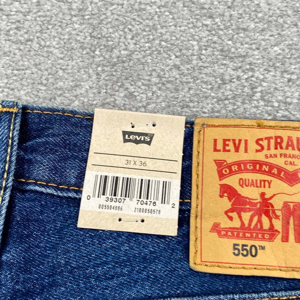 Levi's 550 Relaxed Fit Jeans Mens 31x36 Blue Denim Straight Leg 100% Cotton - Picture 7 of 8